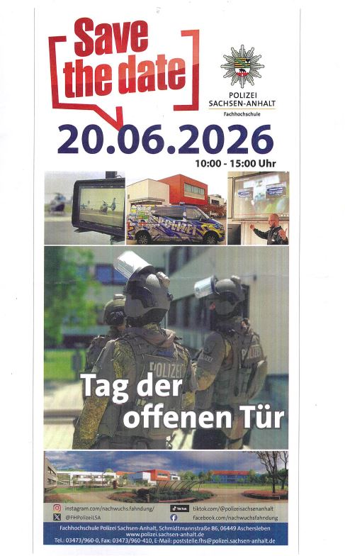 Tag der offenen Tür der Polizei in Aschersleben